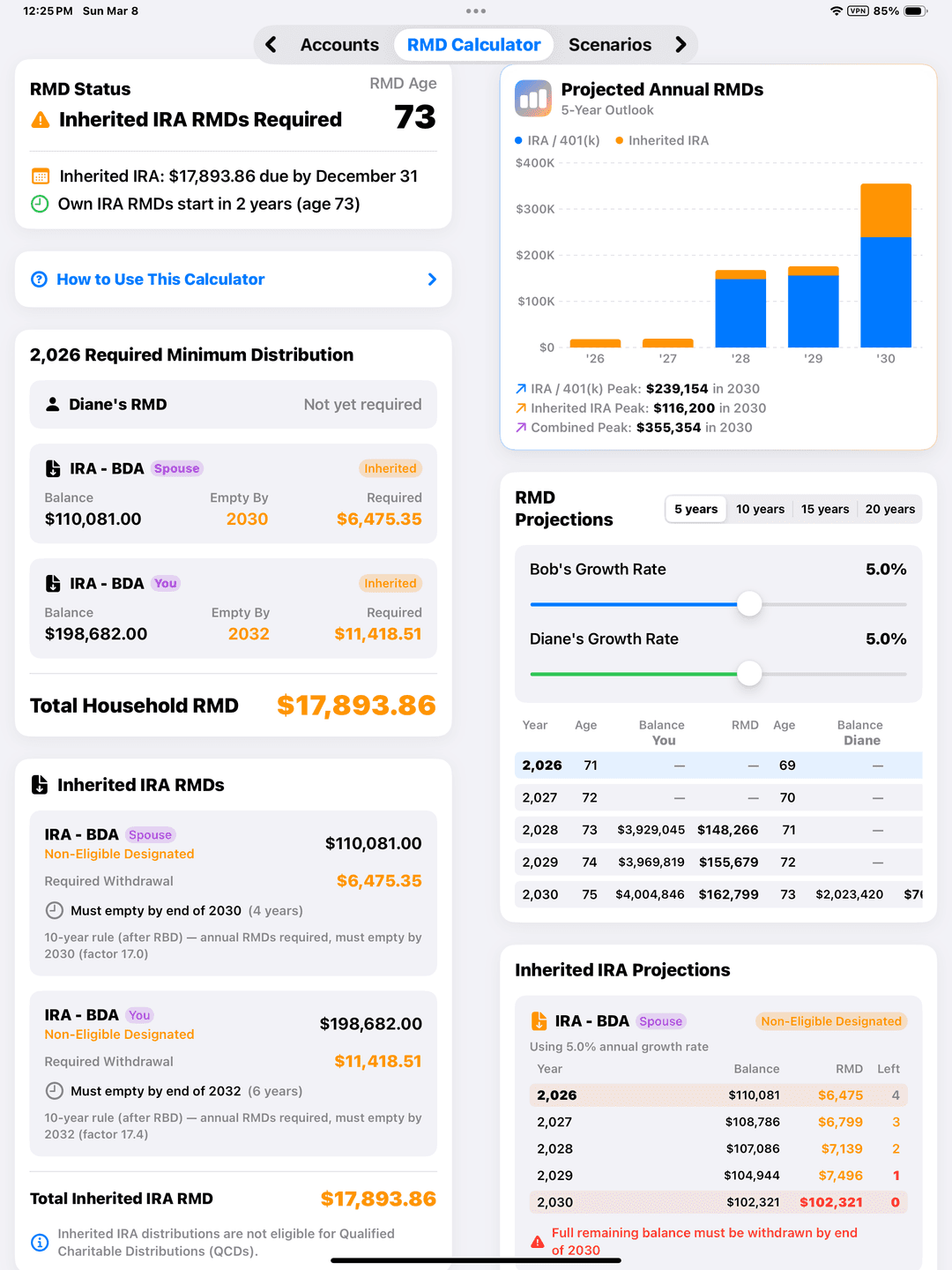 Never Miss an RMD — or Take More Than You Need screenshot